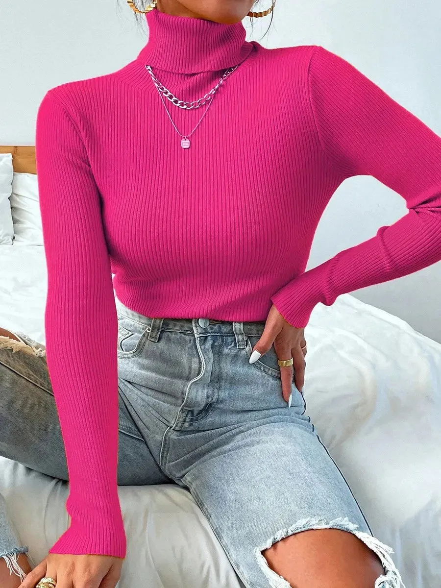 Althea - Soft Foldover Turtleneck Sweater for Women