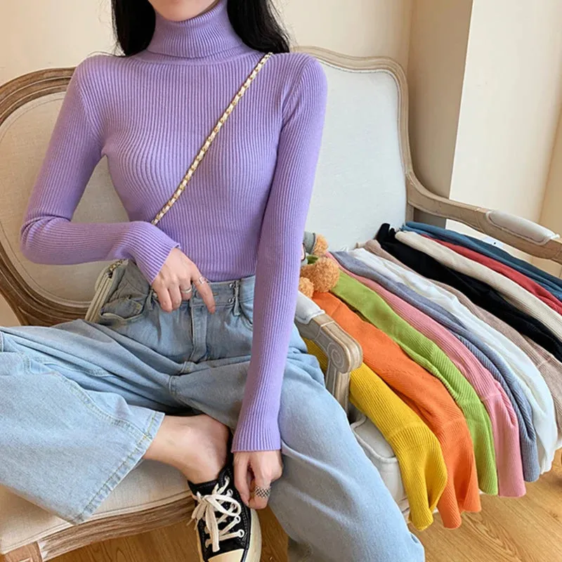 Althea - Soft Foldover Turtleneck Sweater for Women