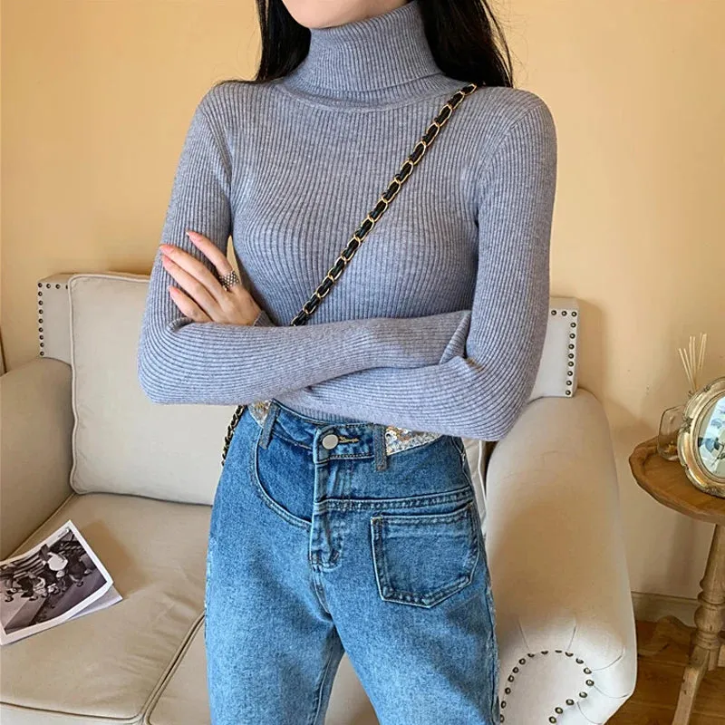 Althea - Soft Foldover Turtleneck Sweater for Women