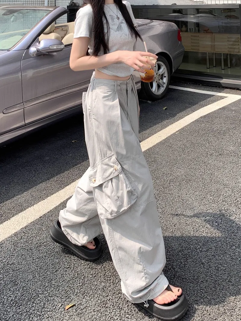Baggy High-Waist Cargo Pants