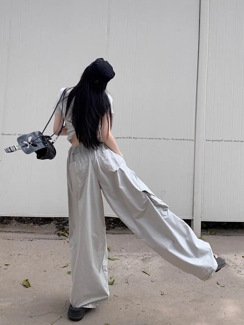 Baggy High-Waist Cargo Pants
