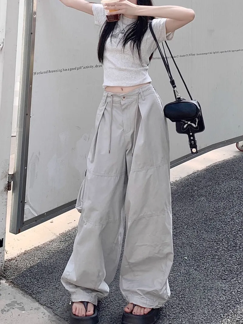 Baggy High-Waist Cargo Pants