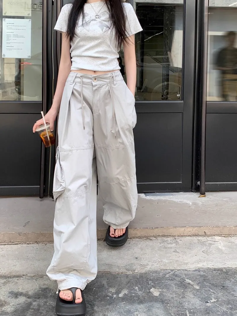 Baggy High-Waist Cargo Pants