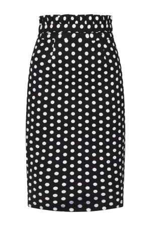 Banned Apparel - Polka Frill Pencil Skirt