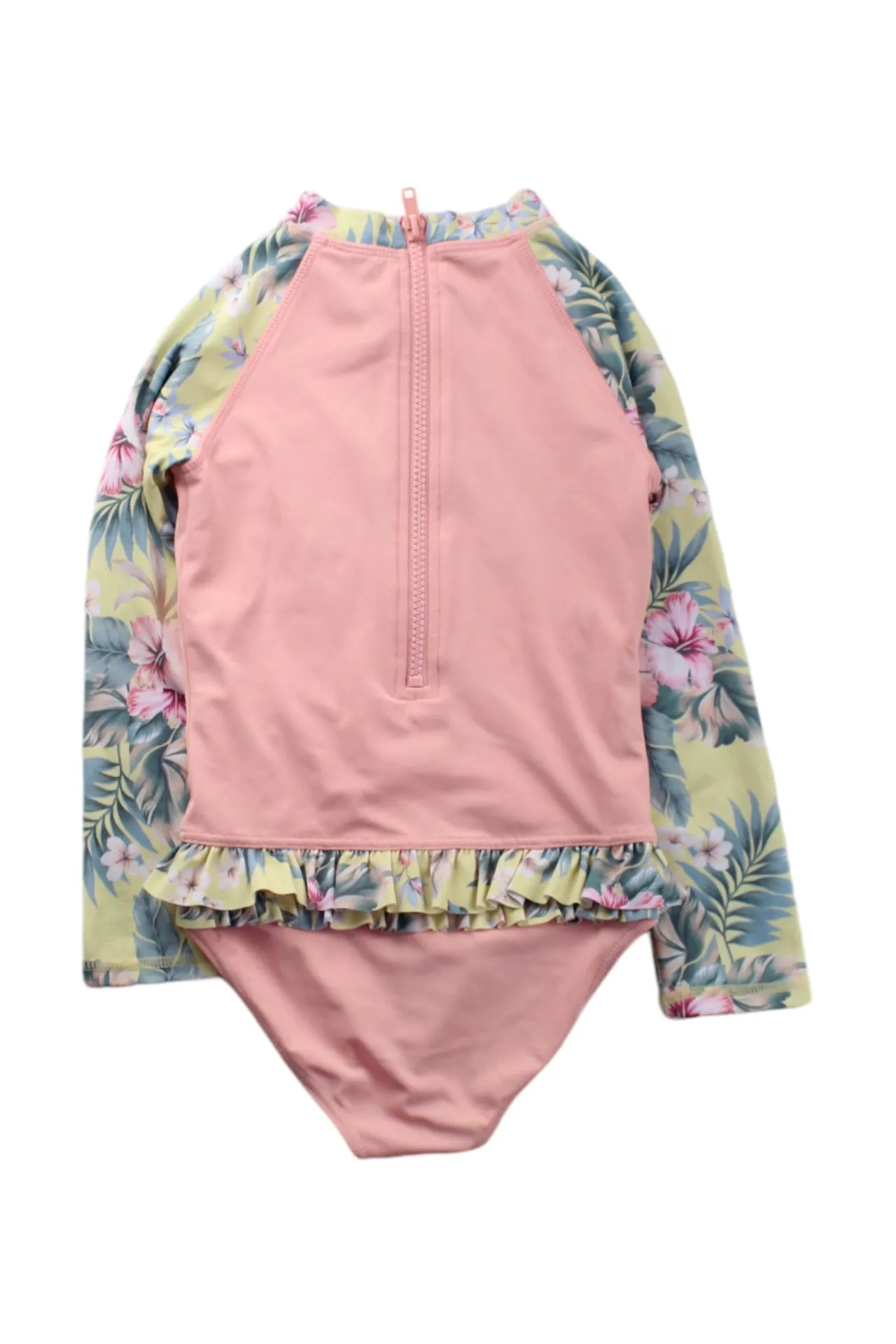 Billabong Rash Guard With Floral Sleeves 5T