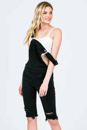 Black Overall Bermuda Shorts