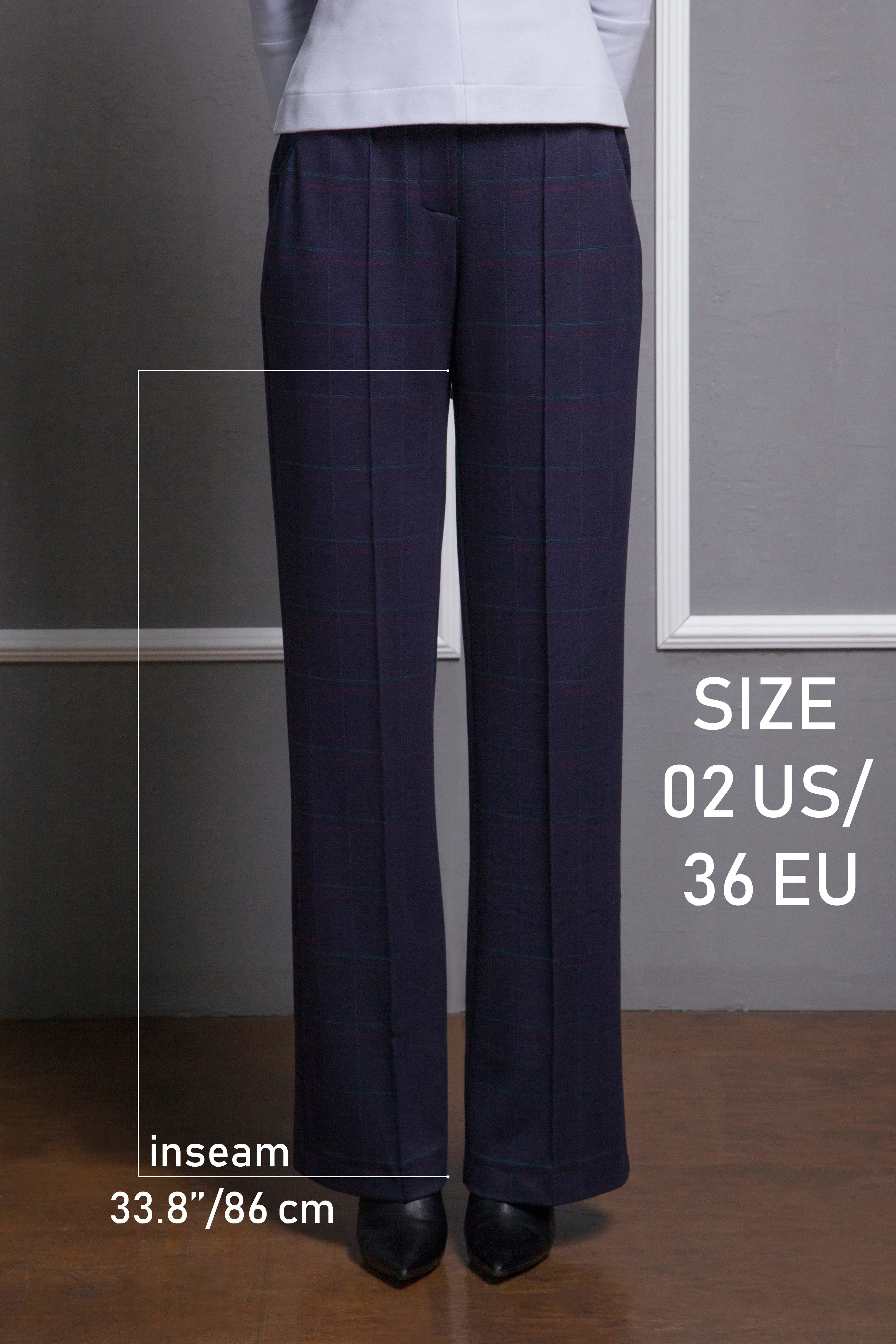 Blue wide leg trousers