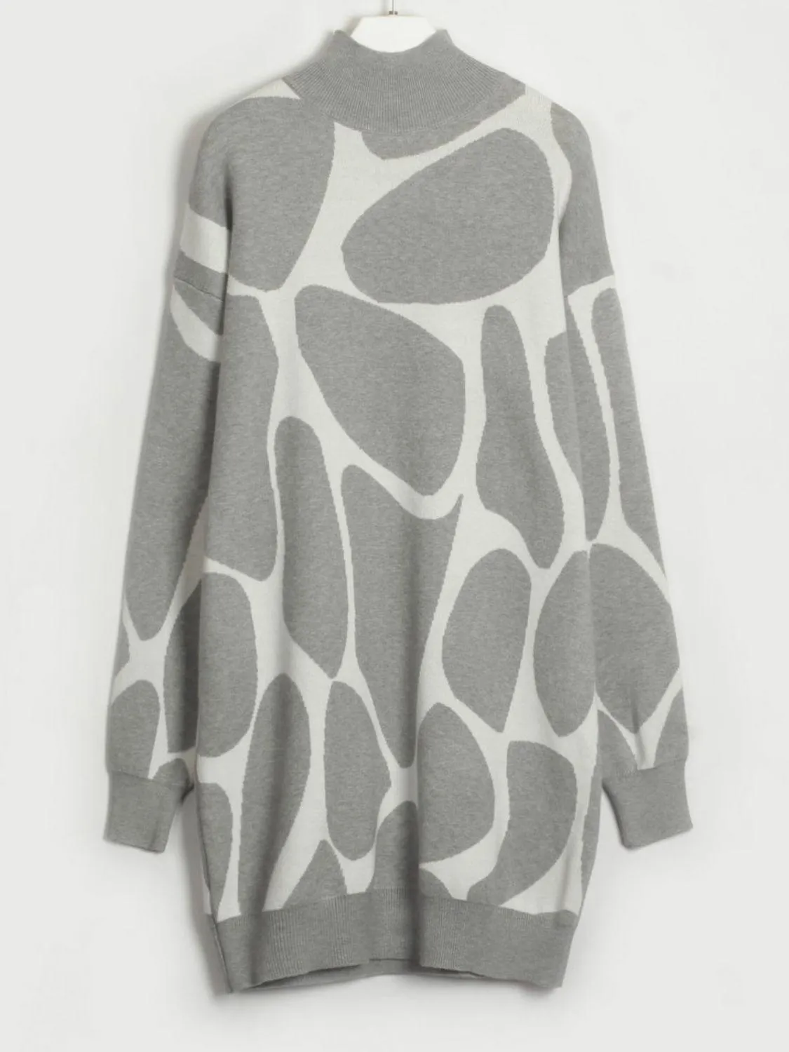 Blue Zone Planet |  Contrast Mock Neck Sweater Dress