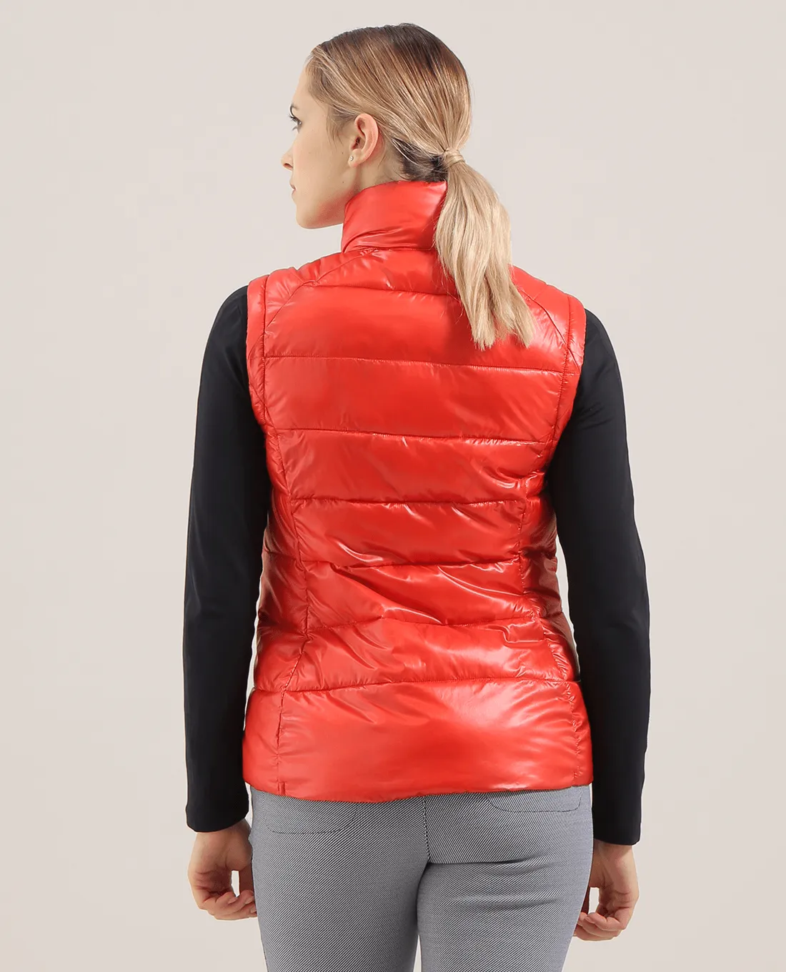 CHERVO Ernesta Faux Down Vest Red
