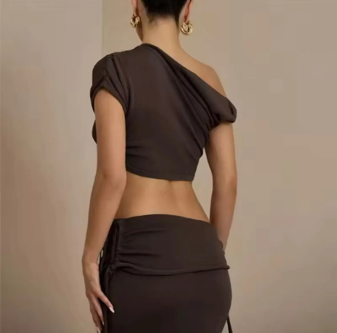 Crop off shoulder Co ord