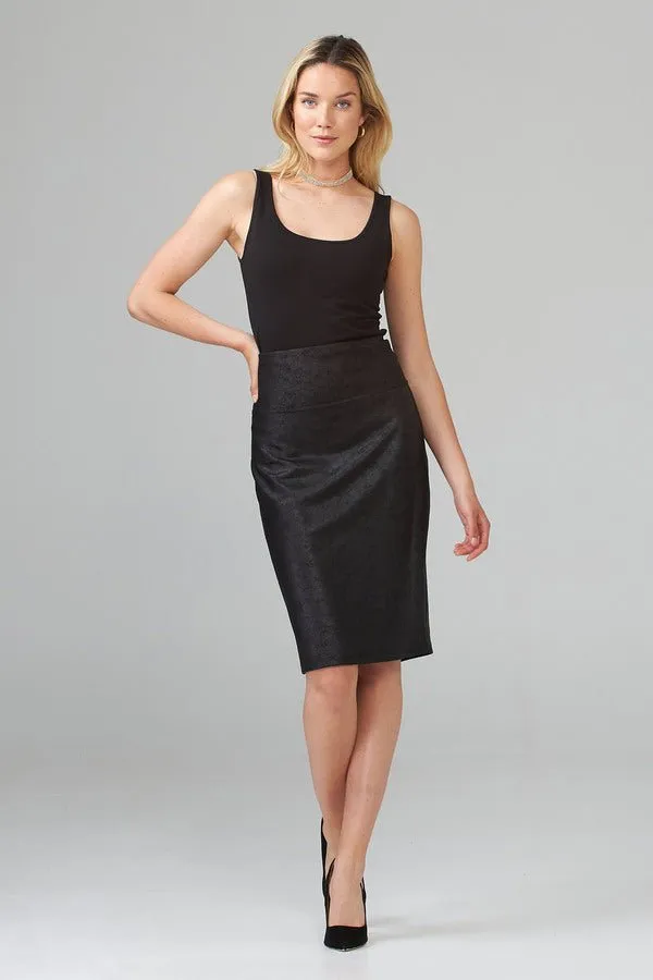 Faux-Suede Pencil Skirt