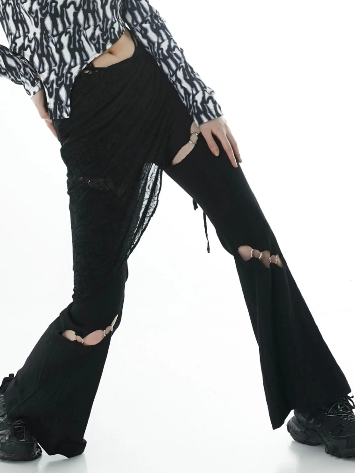 Flared Cut Ring Nichi Pants