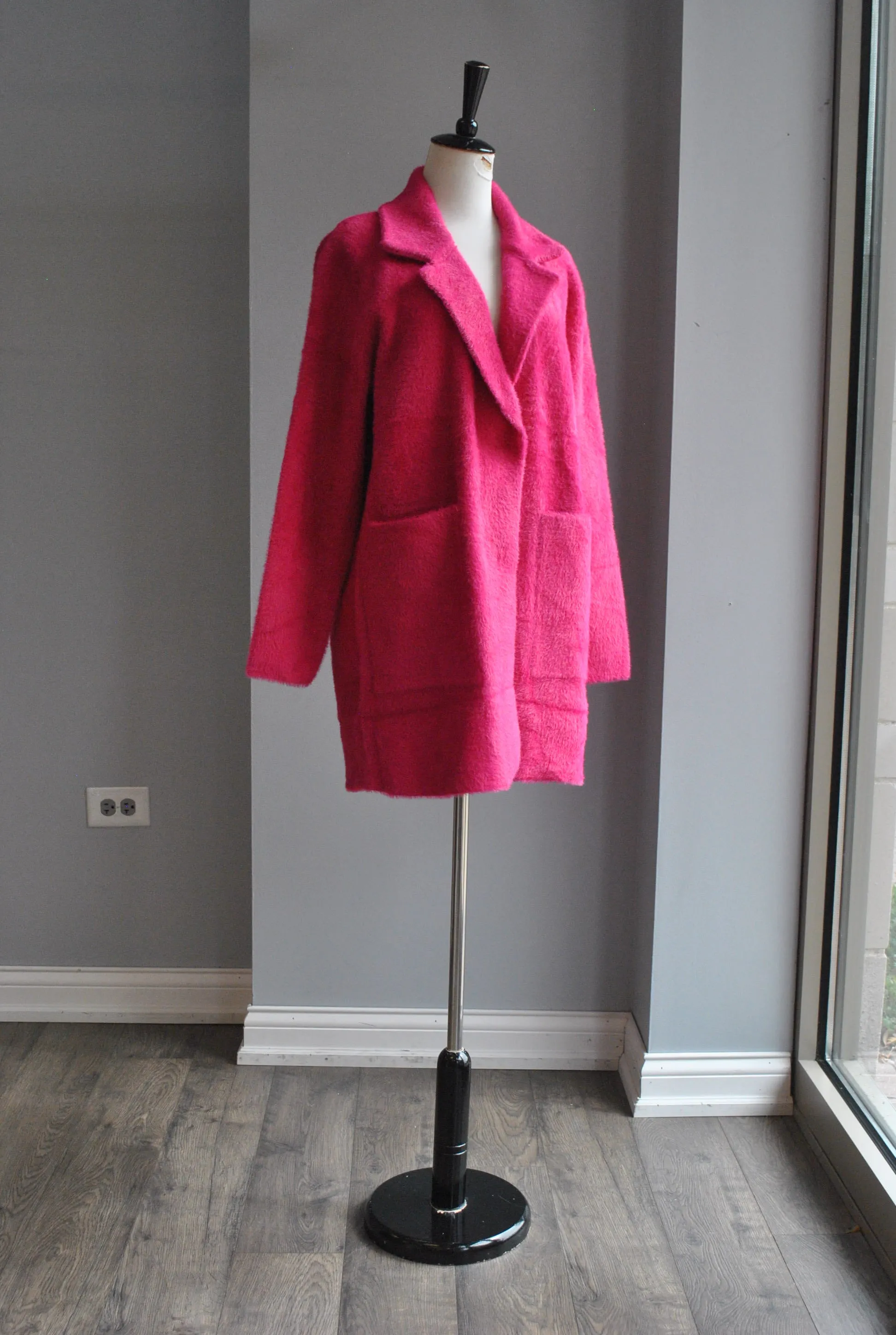 FUCHSIA SIMPLE ALPAKA COAT