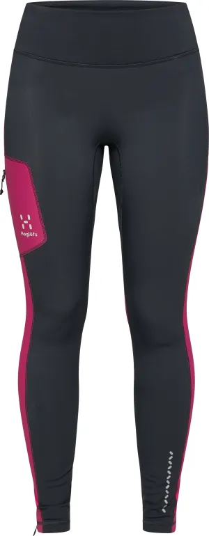 Haglöfs Women&#x27;s L.I.M Winter Tights Magnetite/Ultra Pink | Buy Haglöfs Women&#x27;s L.I.M Winter Tights Magnetite/Ultra Pink here | Outnorth