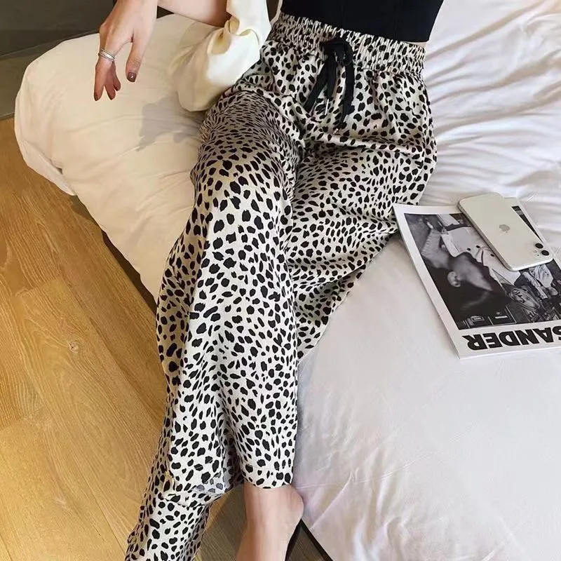 Home Dye Wide Leg Pants Women Thailand Europe Popular Summer High Waist Pants