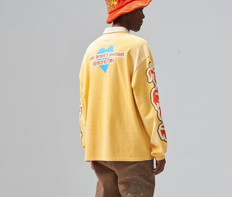 Hyde Park Dripping in Japan Long Sleeve Polo (Gold)