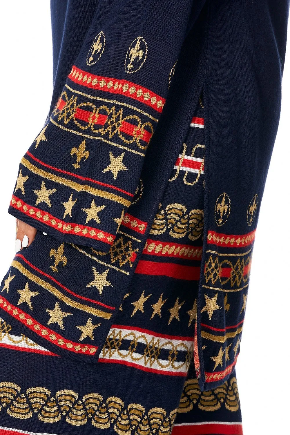 JACQUARD KNIT TUNIC COSTUME PARTY