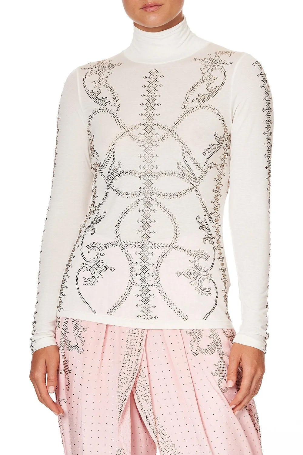 JERSEY TURTLENECK LUXE CREAM