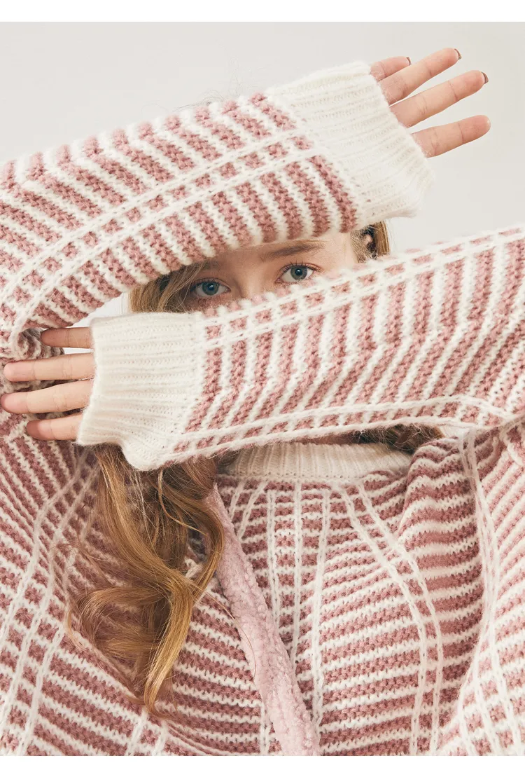 LEDDIN DESIGN STRIPED LIGHT WEIGHT JUMPER