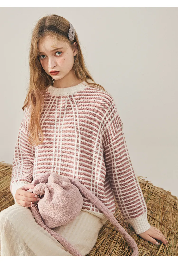 LEDDIN DESIGN STRIPED LIGHT WEIGHT JUMPER