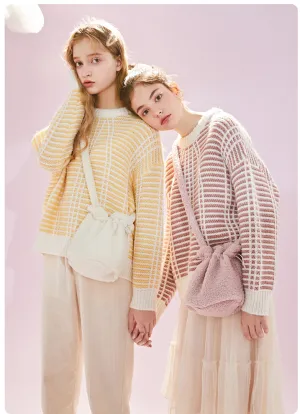 LEDDIN DESIGN STRIPED LIGHT WEIGHT JUMPER