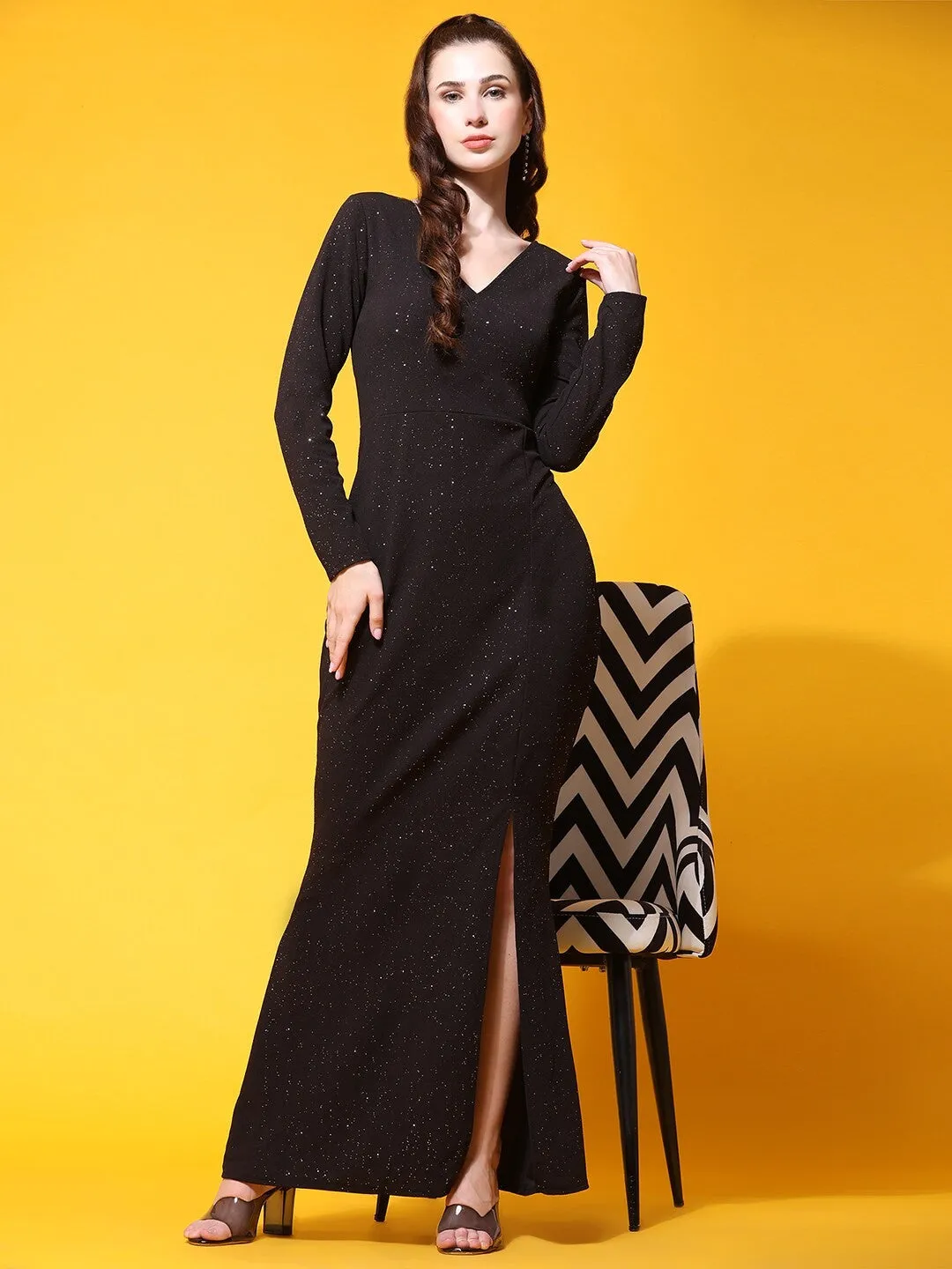 Midnight Elegance Embellished Sheath Dress