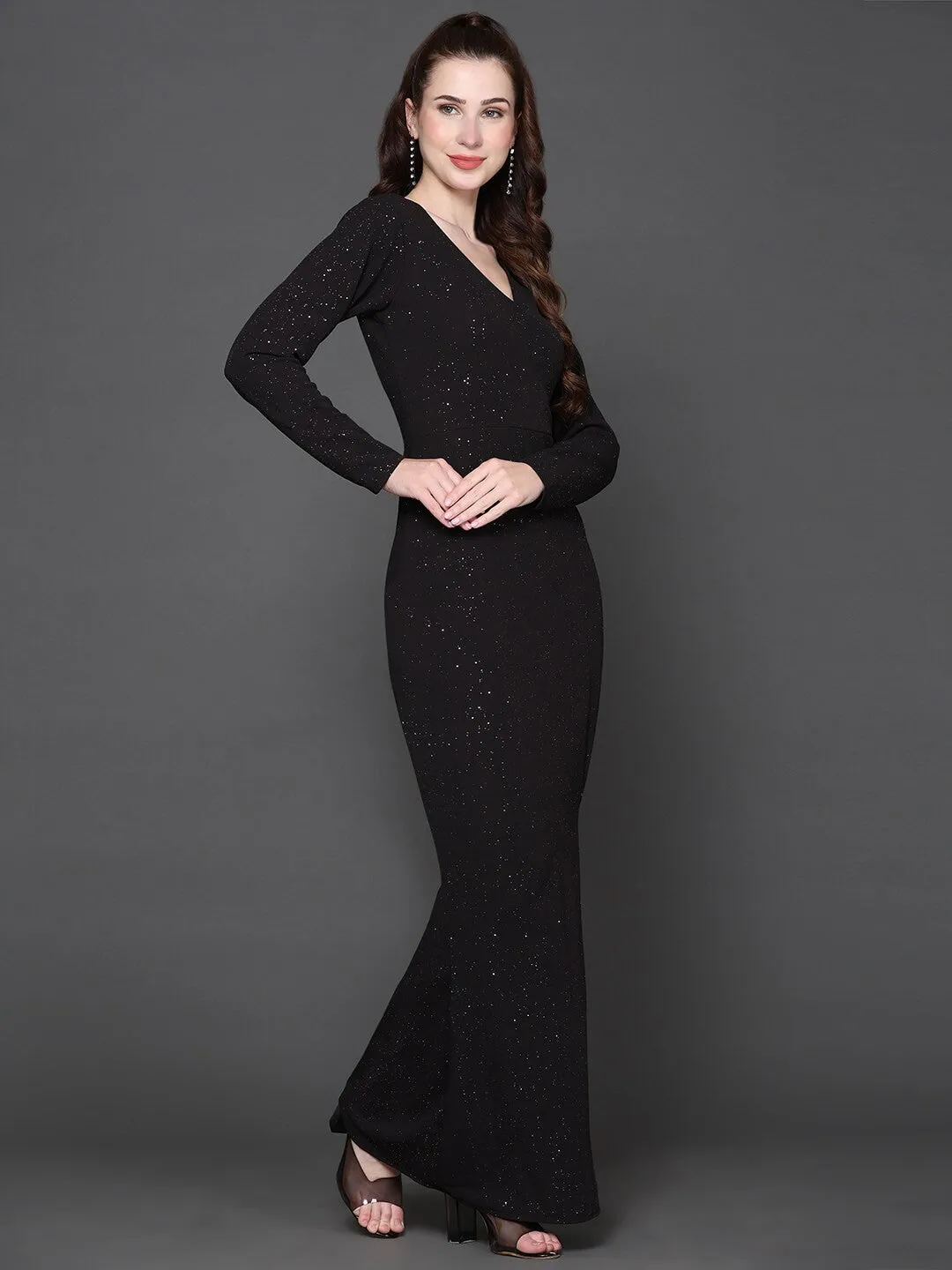 Midnight Elegance Embellished Sheath Dress