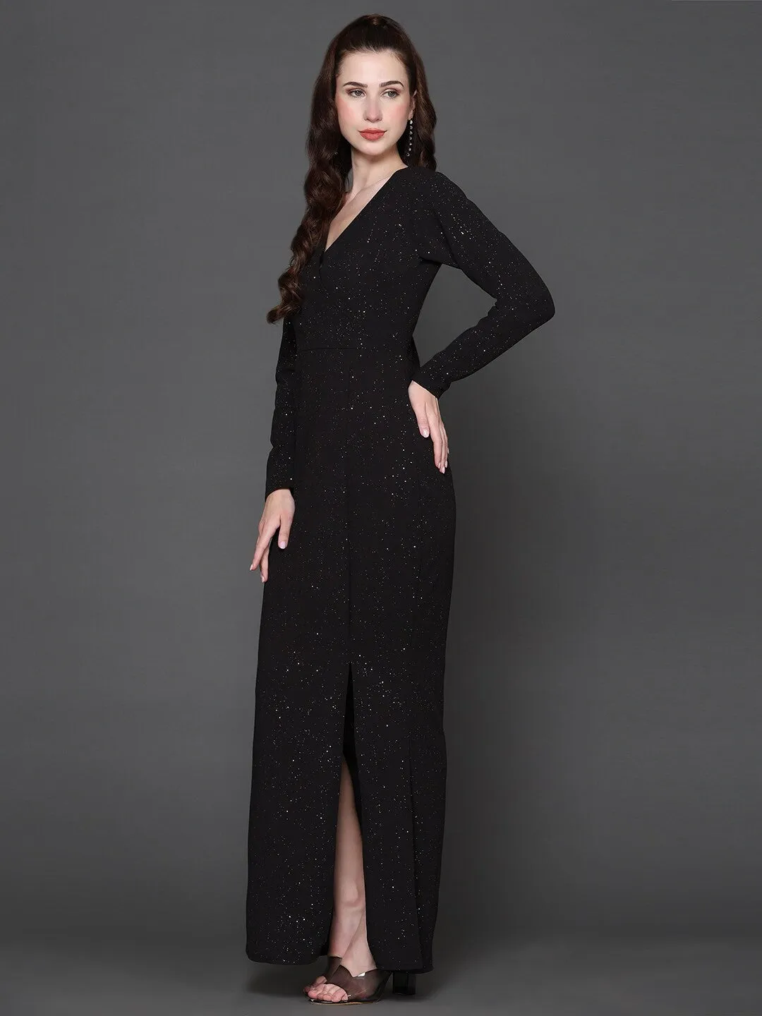 Midnight Elegance Embellished Sheath Dress