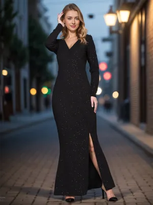 Midnight Elegance Embellished Sheath Dress