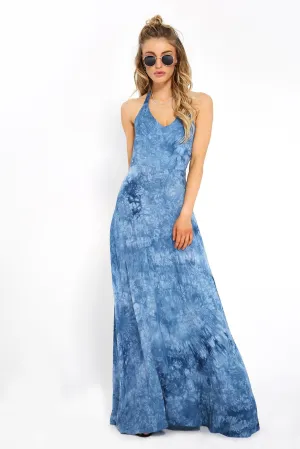 Multi Halter Neck Maxi Dress