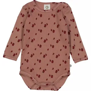 Musli - Organic Cotton Ribbed Bodysuit - Apples