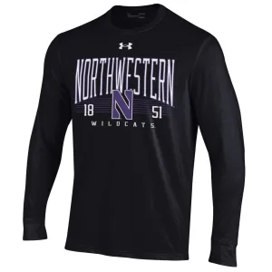 Northwestern Wildcats Men's Under Armour Black 1851 Long-Sleeve T-Shirt