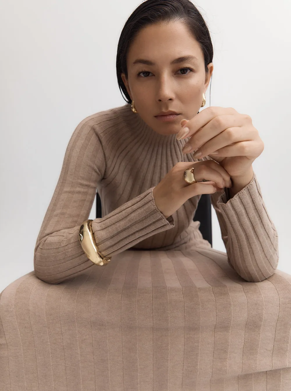 Okani Knit Dress - Sand Marle