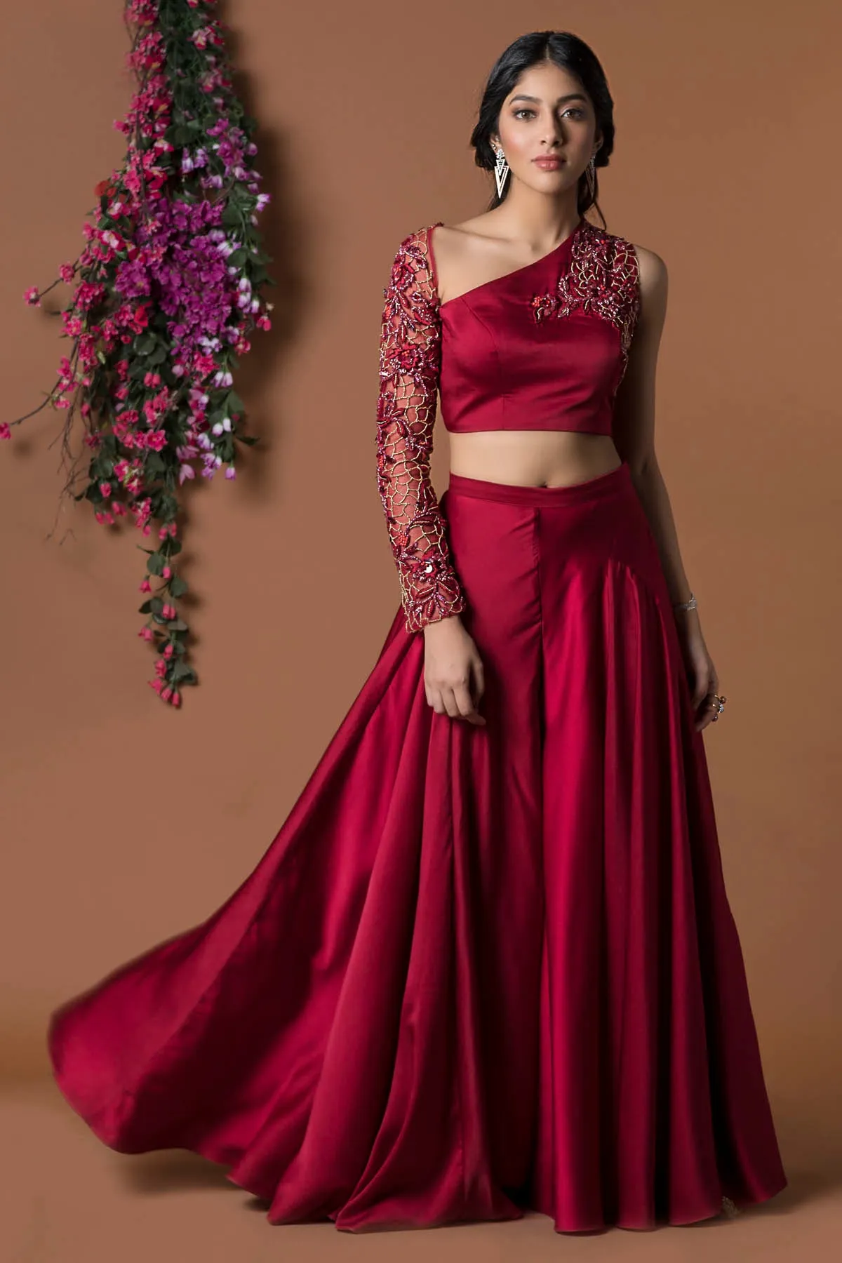 One Sleeved Top & Pant Set