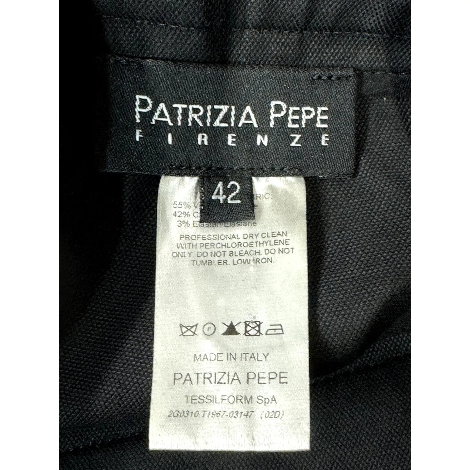 PATRIZIA PEPE Women's Black Solid Mini Pencil Skirt SZ 42(US 6)