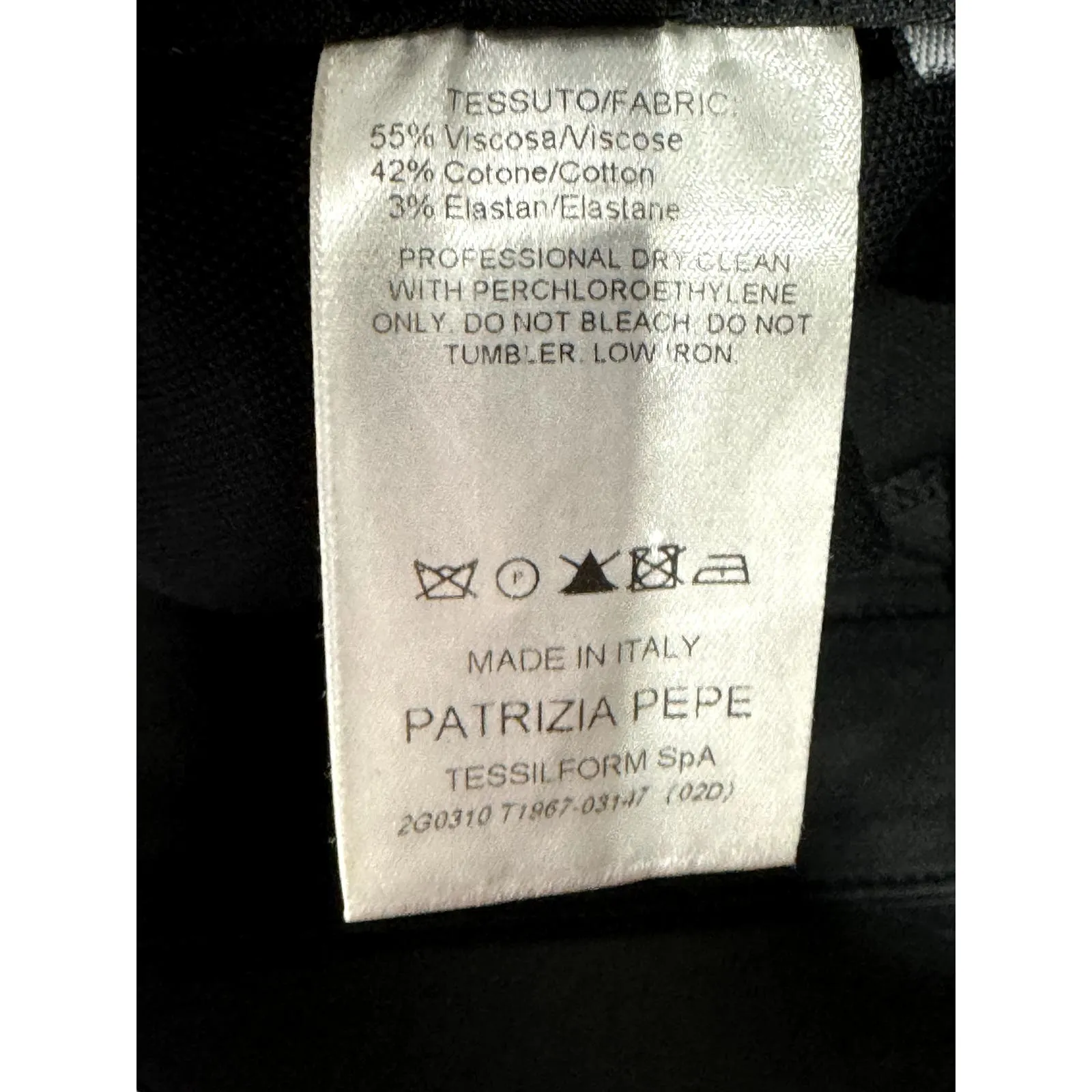 PATRIZIA PEPE Women's Black Solid Mini Pencil Skirt SZ 42(US 6)
