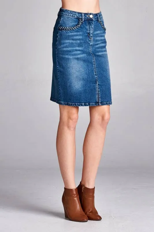 PENCIL DENIM SKIRT