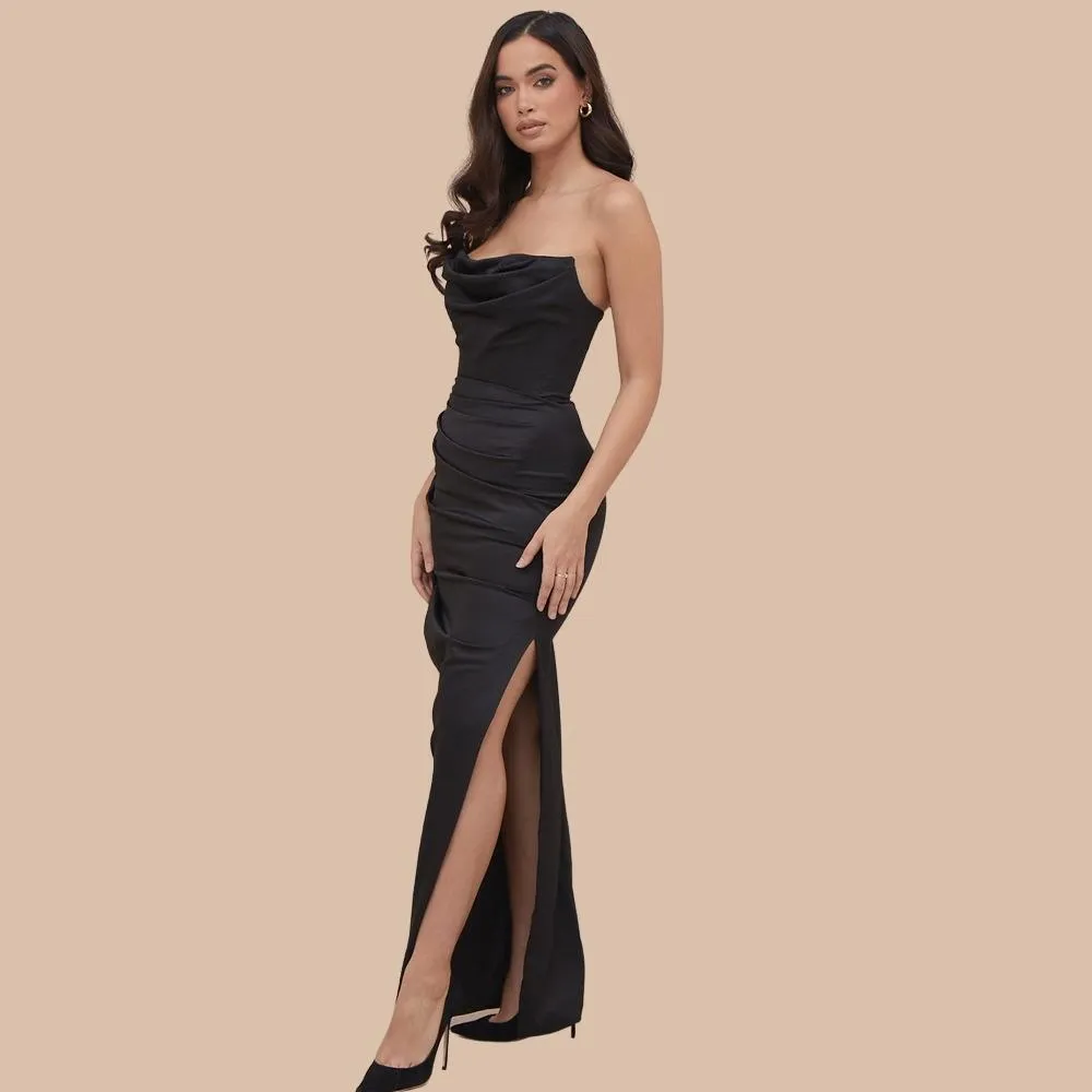 Rachel Satin Gown Dress