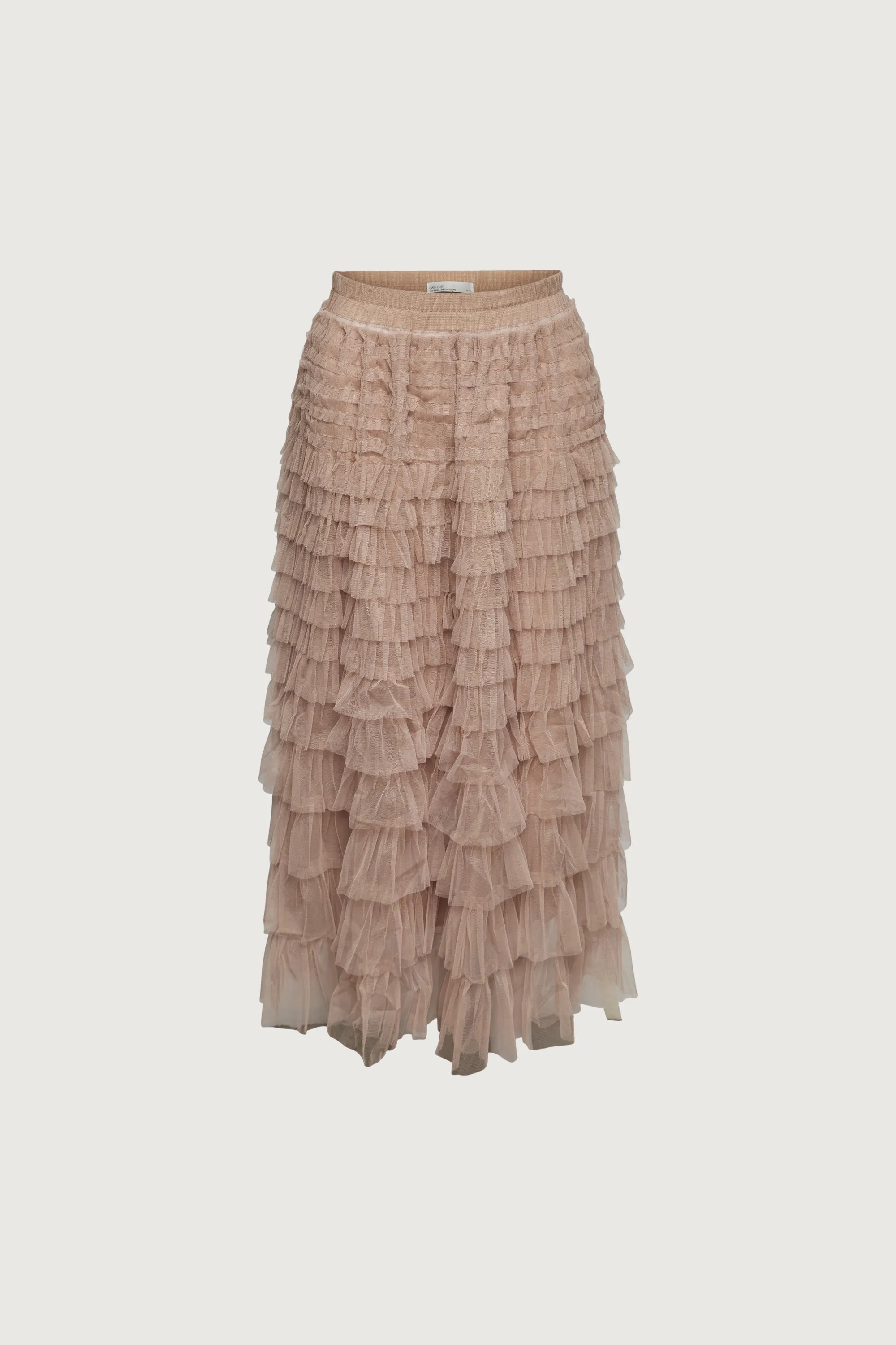 SHEER TIERED MAXI SKIRT
