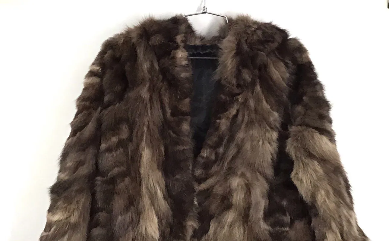 Sobol Russian Sable Mink Fur Overcoat