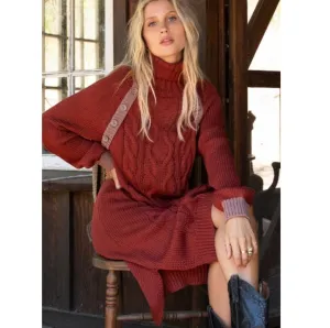 Split Back Sweater Dress
