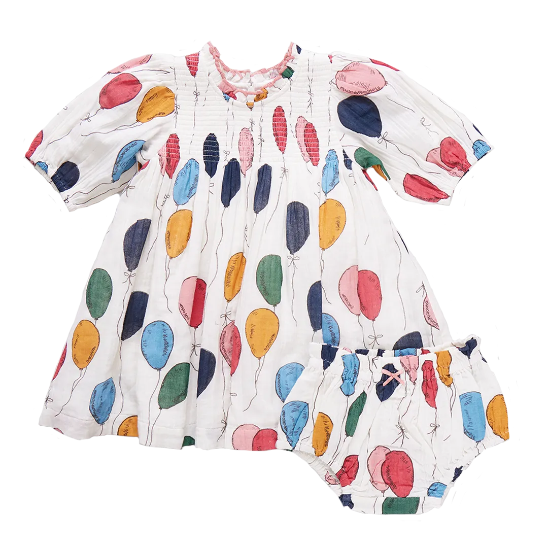 Stevie Puff Sleeve Dress, Balloon Bunches