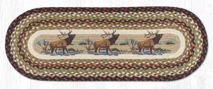 TR-319 Winter Elk Oval Table Runner