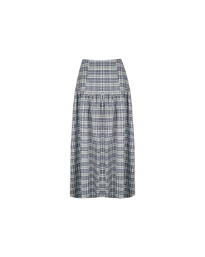 TRULLI SKIRT NAVY YELLOW TARTAN
