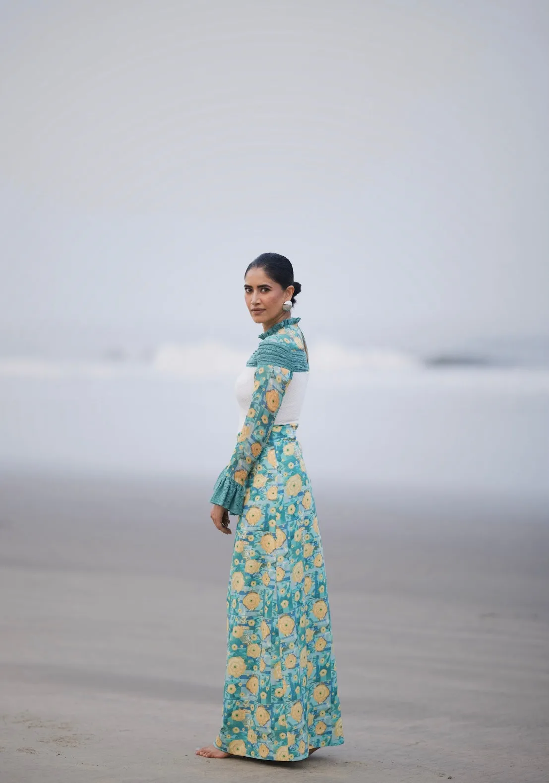 V-CORSET MAXI DRESS