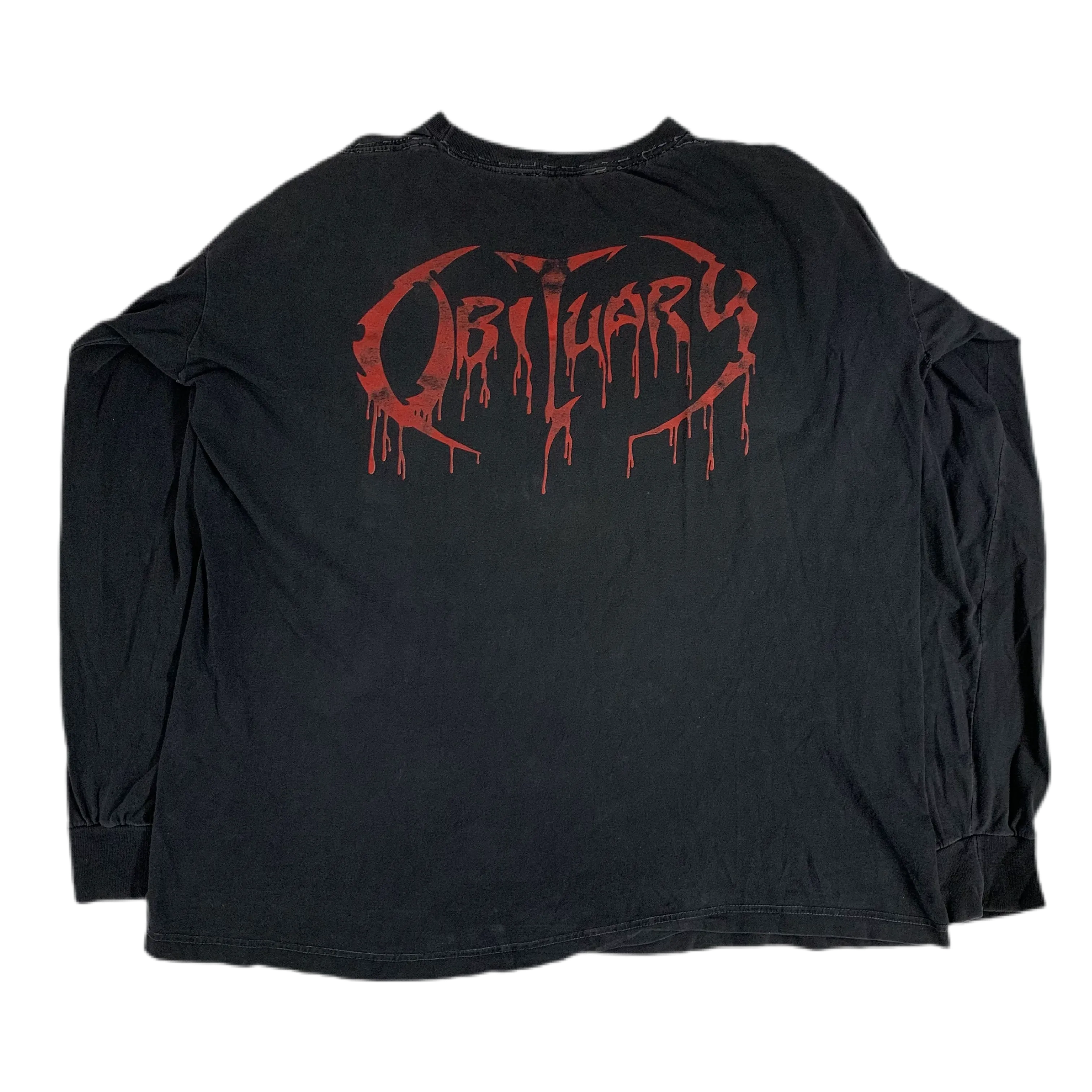 Vintage Obituary "Skull Pile" Cause Of Death Longsleeve Shirt
