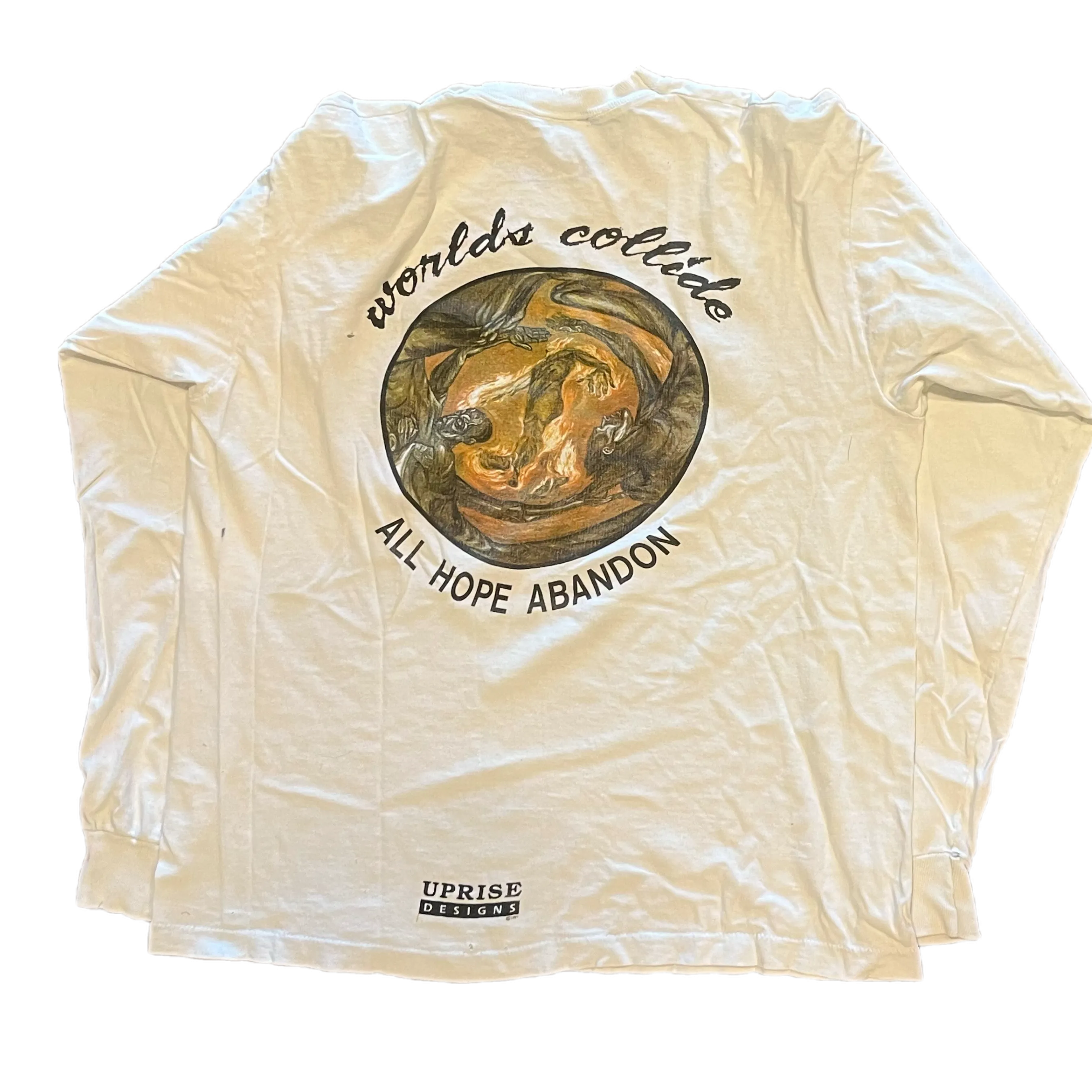 Vintage Worlds Collide "All Hope Abandon"  Uprise Designs Long Sleeve Shirt