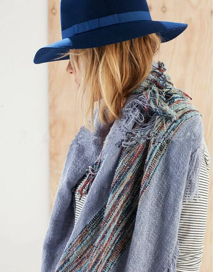 Winter Plaid Warm Acrylic Blanket Scarf