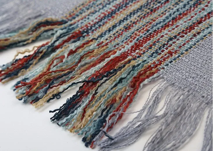 Winter Plaid Warm Acrylic Blanket Scarf