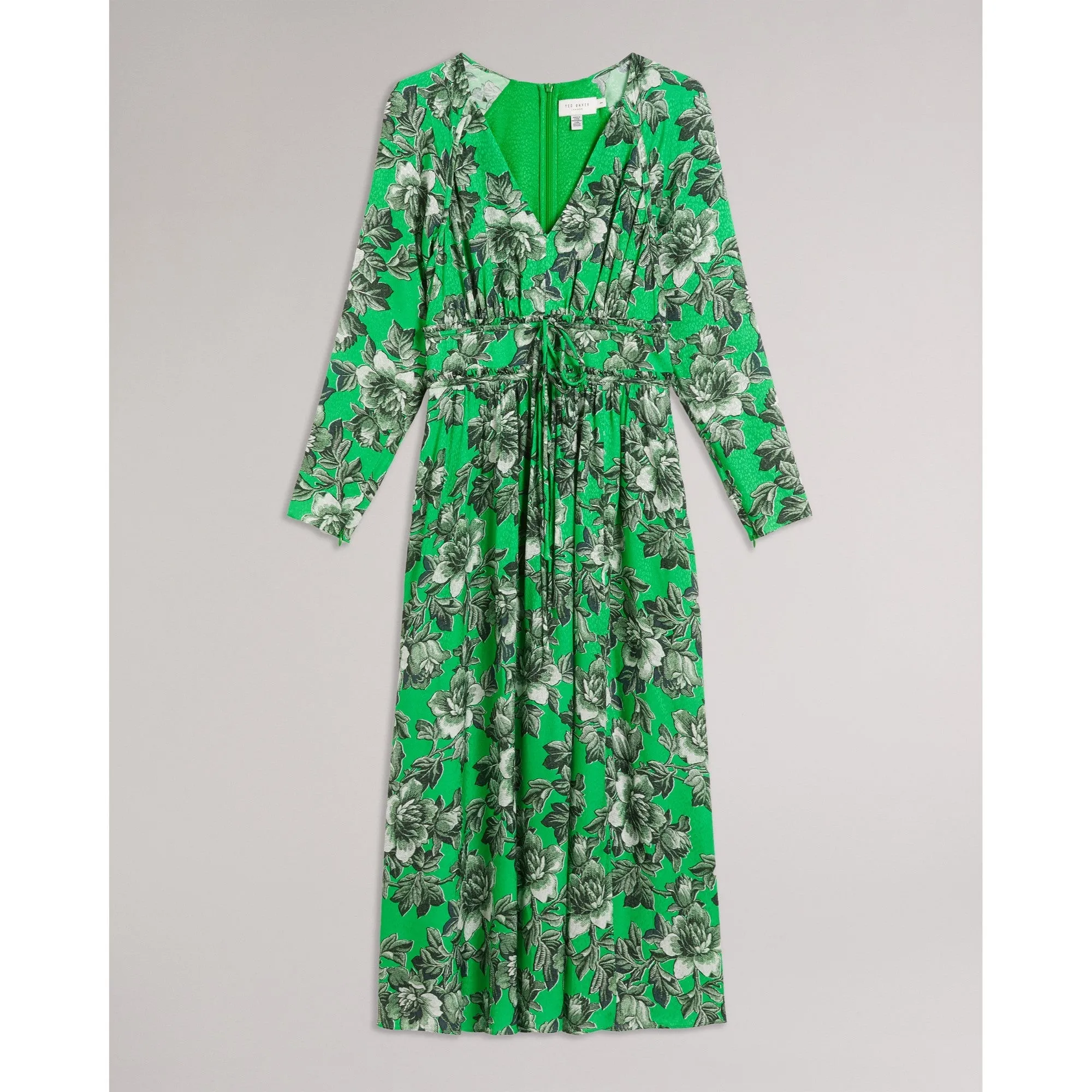 Women Wmd-Jorjiaa-Lace Up Front Midi Shirt Dress - Green